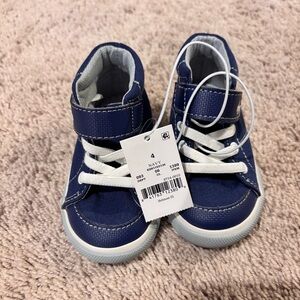 See Kai Run Basic navy Belmont III high top size 4